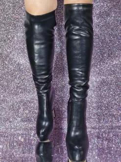 Bottes au genou sexy à talons aiguilles chaussures femmes