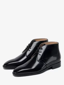 Bottes de travail Martin pour hommes en cuir de vachette classique marron café Bottines