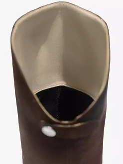 Bottes en daim au genou Bottes hautes à talons hauts et bout pointu