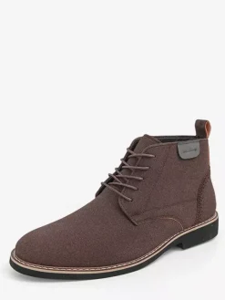 Bottes habillées pour hommes bottines à lacets en cuir suédé
