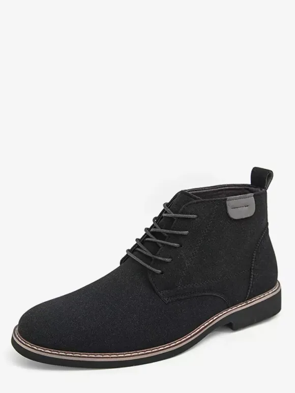 Bottes habillées pour hommes bottines à lacets en cuir suédé