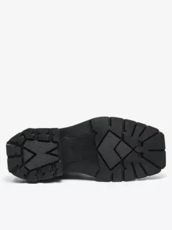 Bottes habillées pour homme à bout carré et semelle épaisse à lacets jaune pâle