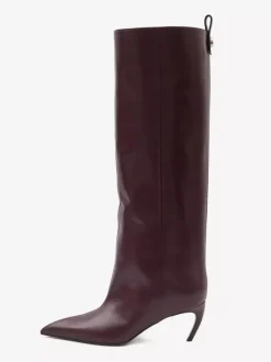 Bottes hautes en daim pour femmes bottes à talons hauts et bout pointu