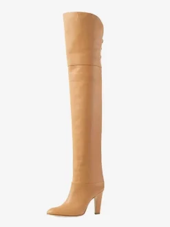 Bottes hautes noires pour femmes bottes à talons hauts bout pointu