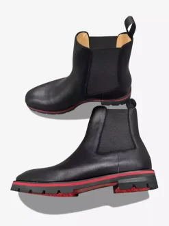 Bottes Homme Bottines Chelsea Noir Polyester Bout Rond