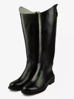 Bottes Hommes En Cuir De Vachette Bottes De Chevalier Noires Chics