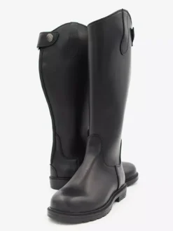 Bottes Hommes En Cuir De Vachette Bottes De Chevalier Noires Chics