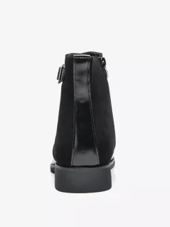 Bottes Chelsea pour hommes en cuir PU noir