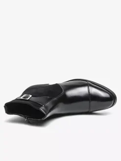 Bottes Chelsea pour hommes en cuir PU noir