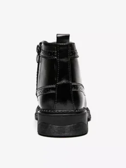 Bottes classiques à bout golf pour hommes bottines Derby en cuir à bout rond et talon bas