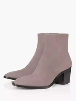 Bottes en daim marron clair pour hommes bout rond talon moyen bottes décontractées