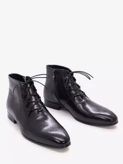 Bottes habillées pour hommes bottines en cuir véritable faites à la main