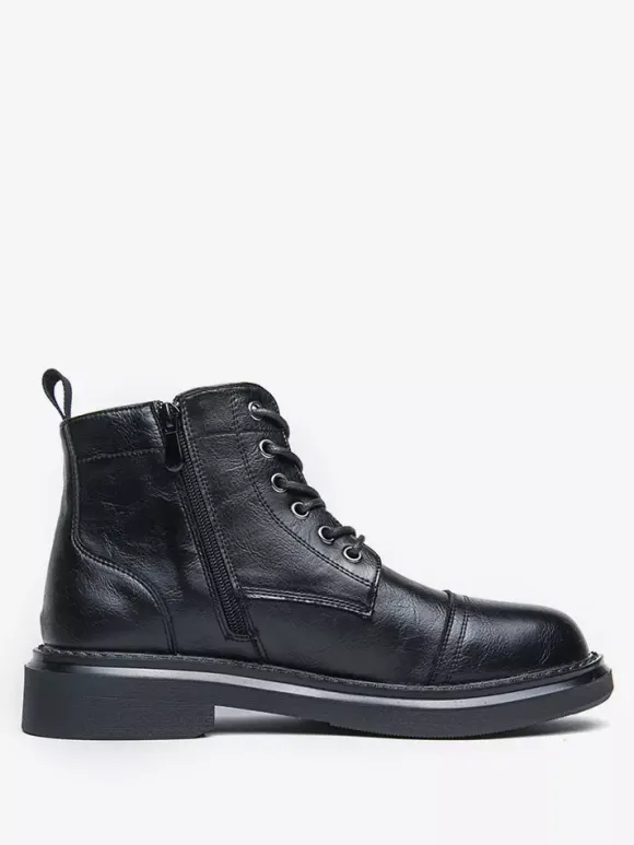Bottes habillées pour hommes bottes derby à bout droit bottines formelles à semelle épaisse