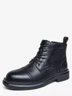 Bottes habillées pour hommes bottes derby à bout droit bottines formelles à semelle épaisse