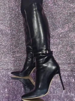 Bottes hautes sexy à talons aiguilles pour femmes
