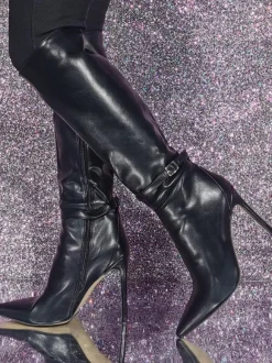 Bottes hautes sexy à talons aiguilles pour femmes