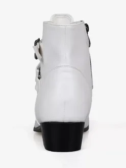 Bottes Homme avec Bout Rond à Lacets en Cuir Synthétique Unicolore