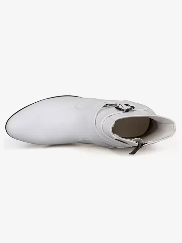 Bottes Homme avec Bout Rond à Lacets en Cuir Synthétique Unicolore