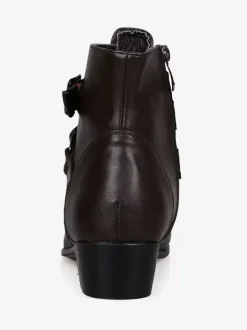 Bottes Homme avec Bout Rond à Lacets en Cuir Synthétique Unicolore