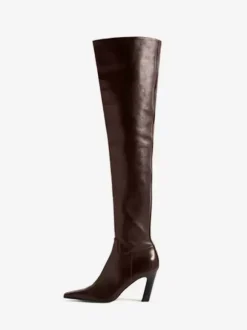 Bottes sexy au-dessus du genou pour femmes bottes à talons à bout pointu