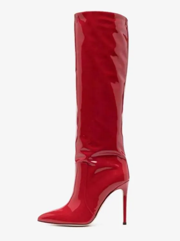 Bottes à talons hauts pour femmes bottes hautes à bout pointu