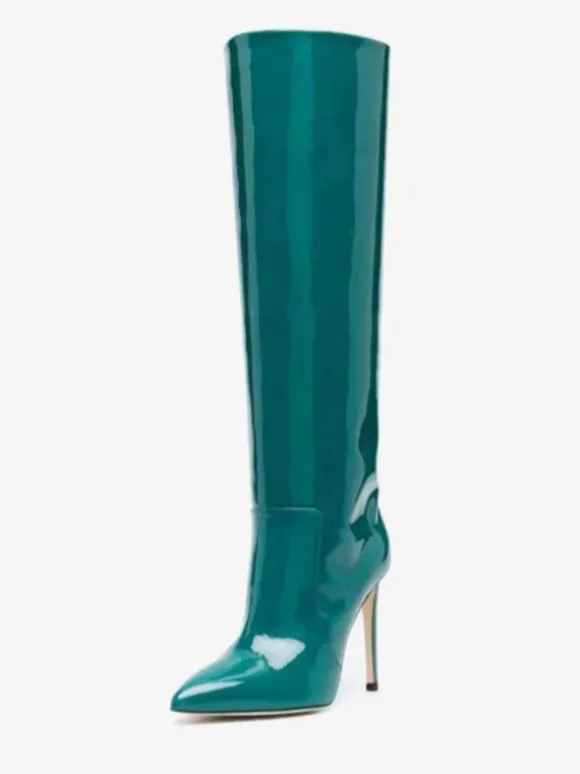 Bottes à talons hauts pour femmes bottes hautes à bout pointu