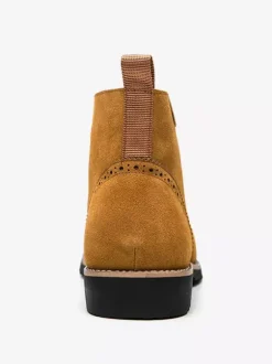 Bottines à lacets pour homme en daim et cuir antidérapant