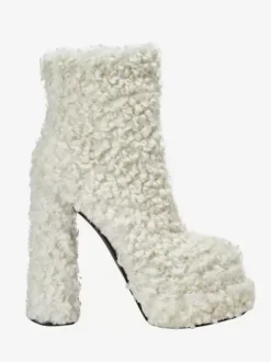 Bottines À Plateforme Bout Rond Bottes Chaussures Femme À Talons Épais