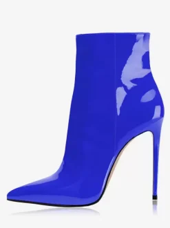 Bottines À Talons Hauts Aiguilles Femmes Bottes À Bout Pointu Roses