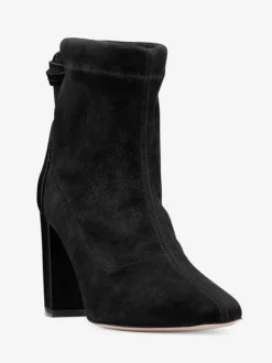 Bottines à talons épais en daim pour femme chaussures