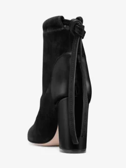 Bottines à talons épais en daim pour femme chaussures