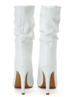 Bottines blanches Peep Toe Talon haut Sandale Booties US 5.5-12.5