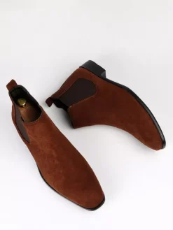 Bottines Chelsea pour hommes bout rond style décontracté
