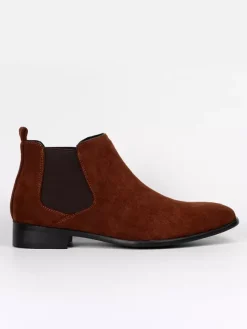 Bottines Chelsea pour hommes bout rond style décontracté