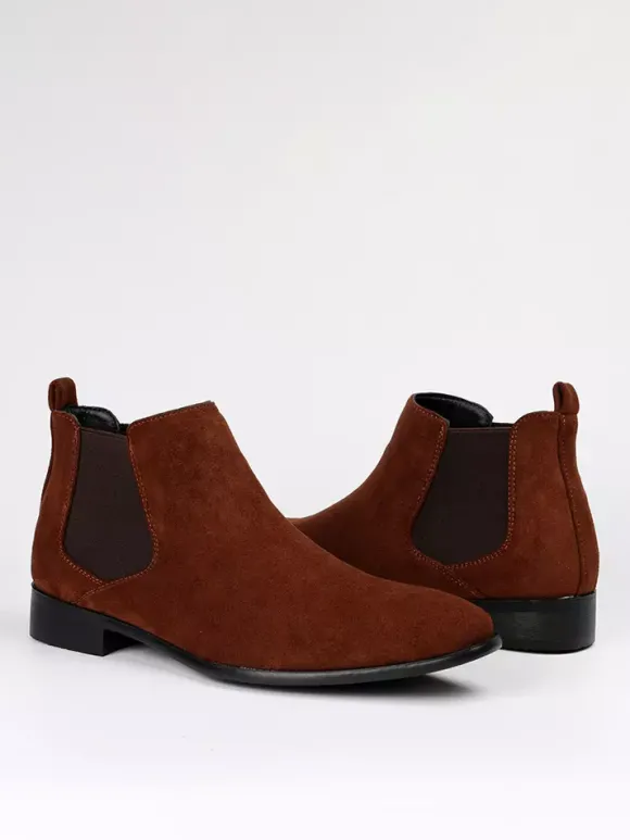 Bottines Chelsea pour hommes bout rond style décontracté