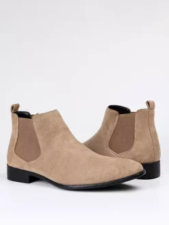Bottines Chelsea pour hommes bout rond style décontracté
