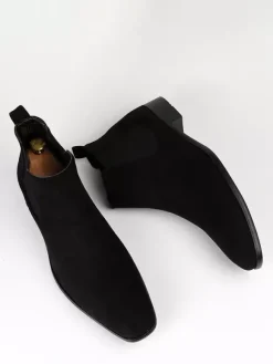 Bottines Chelsea pour hommes bout rond style décontracté