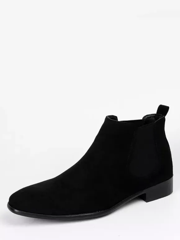 Bottines Chelsea pour hommes bout rond style décontracté