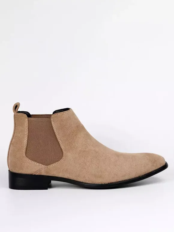 Bottines Chelsea pour hommes bout rond style décontracté