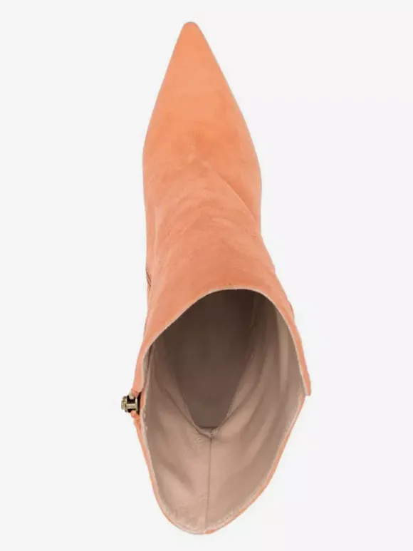 Bottines compensées en daim bottes à bout pointu avec boucle