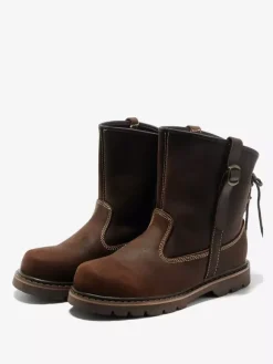 Bottines de travail Martin Slip On Classic Brown Retro pour hommes