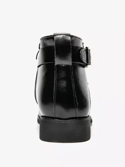 Bottines en cuir pour homme bout pointu boucle réglable fermeture éclair intérieure bottes d'affaires