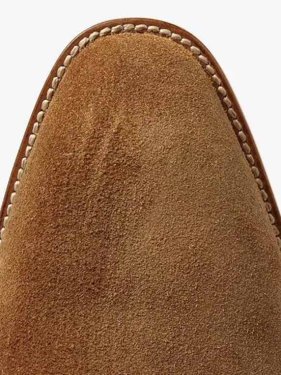 Bottines en daim pour hommes bout rond boucle talon épais style décontracté