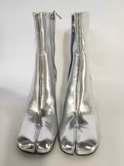 Bottines Femmes Bottes Noires À Talons Blocs Bout Fendu Chaussures