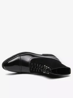 Bottines habillées pour hommes à bout pointu style Oxford à lacets en cuir suédé