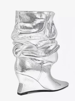 Bottines pour femmes à bout pointu et talon compensé