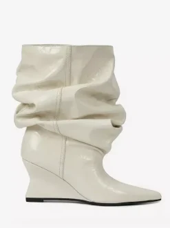 Bottines pour femmes à bout pointu et talon compensé