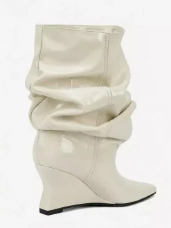 Bottines pour femmes à bout pointu et talon compensé