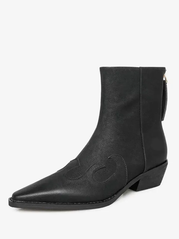 Bottines Chelsea à bout pointu et fermeture éclair pour femme