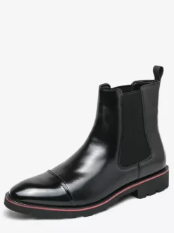 Bottines Chelsea montantes à bout pointu pour homme antidérapantes semelle épaisse courtes